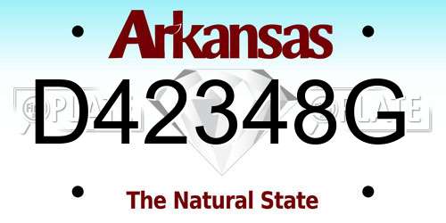 D42348G Arkansas License Plate