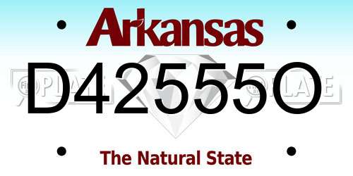 D42555O Arkansas License Plate