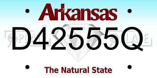 D42555Q Arkansas License Plate