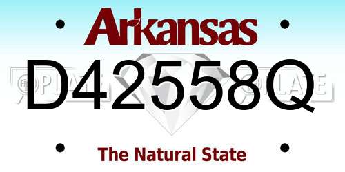D42558Q Arkansas License Plate