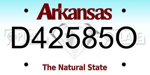 D42585O Arkansas License Plate