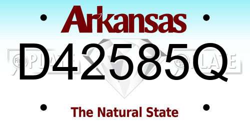 D42585Q Arkansas License Plate