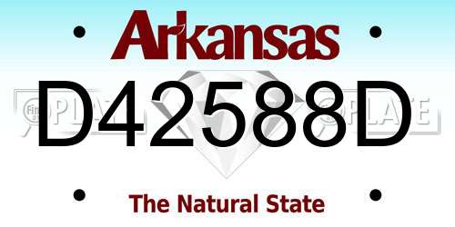 D42588D Arkansas License Plate