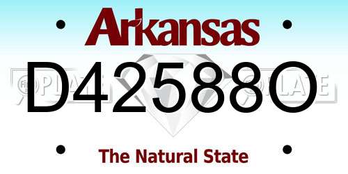D42588O Arkansas License Plate