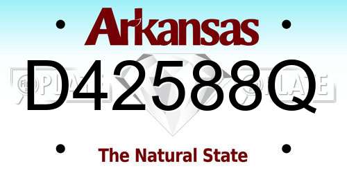 D42588Q Arkansas License Plate