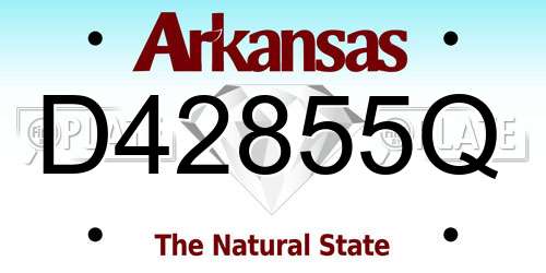 D42855Q Arkansas License Plate