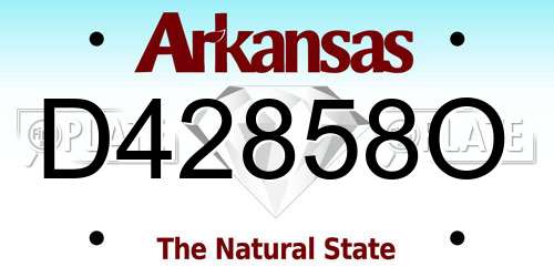 D42858O Arkansas License Plate