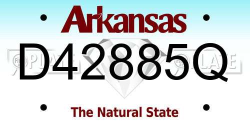 D42885Q Arkansas License Plate