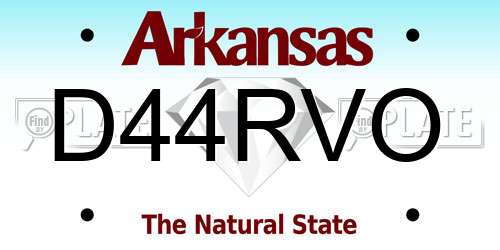 D44RVO Arkansas License Plate