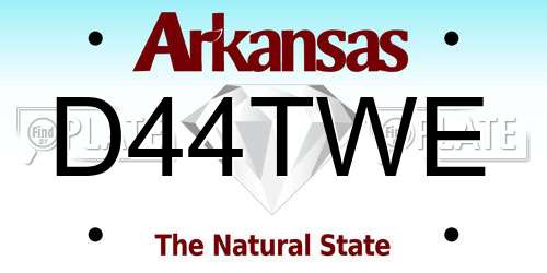 D44TWE Arkansas License Plate