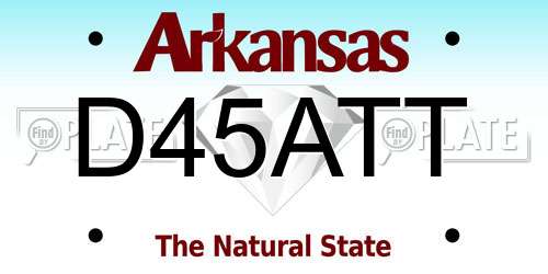 D45ATT Arkansas License Plate