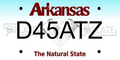 D45ATZ Arkansas License Plate