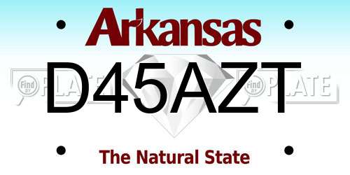 D45AZT Arkansas License Plate