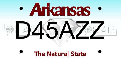 D45AZZ Arkansas License Plate