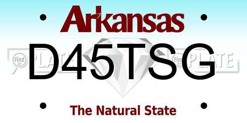 D45TSG Arkansas License Plate