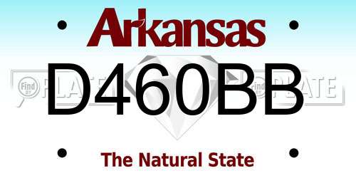 D460BB Arkansas License Plate