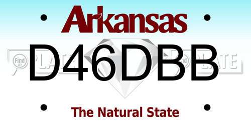 D46DBB Arkansas License Plate