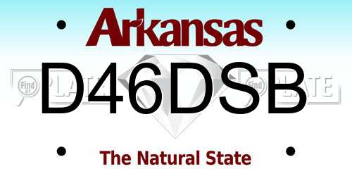 D46DSB Arkansas License Plate