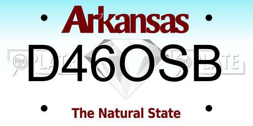 D46OSB Arkansas License Plate