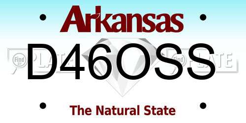 D46OSS Arkansas License Plate