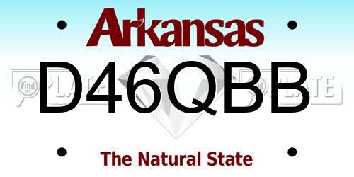 D46QBB Arkansas License Plate
