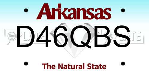 D46QBS Arkansas License Plate
