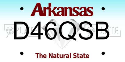 D46QSB Arkansas License Plate
