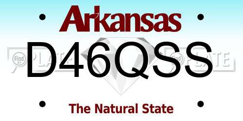 D46QSS Arkansas License Plate