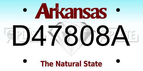 D47808A Arkansas License Plate