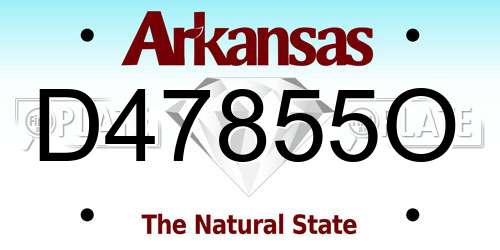 D47855O Arkansas License Plate