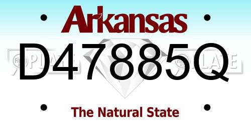 D47885Q Arkansas License Plate