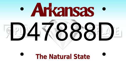 D47888D Arkansas License Plate