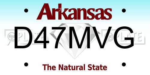 D47MVG Arkansas License Plate