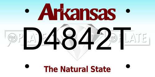 D4842T Arkansas License Plate
