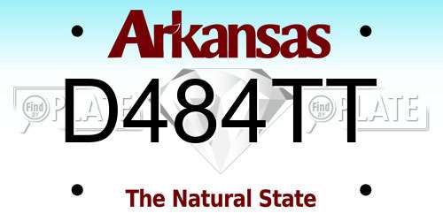 D484TT Arkansas License Plate