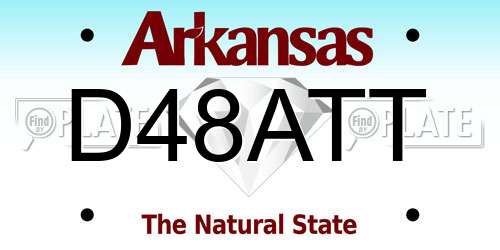 D48ATT Arkansas License Plate