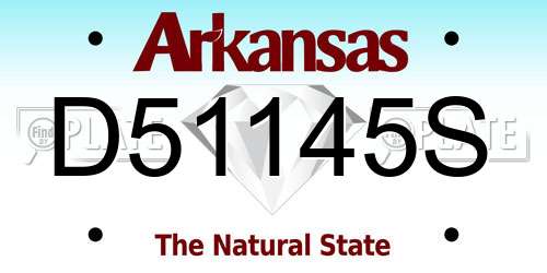 D51145S Arkansas License Plate