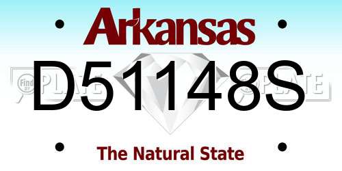D51148S Arkansas License Plate