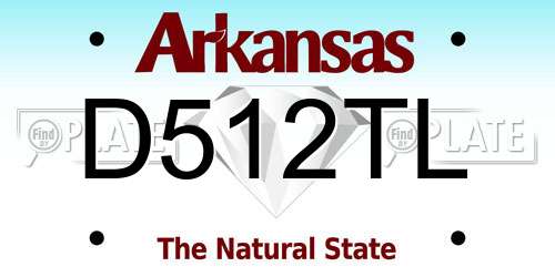 D512TL Arkansas License Plate