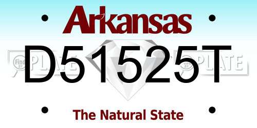 D51525T Arkansas License Plate