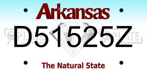 D51525Z Arkansas License Plate