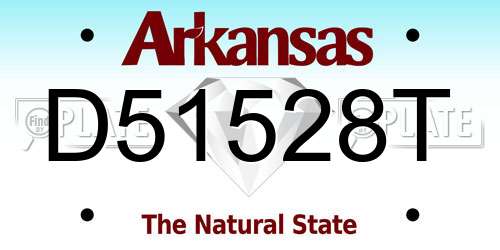 D51528T Arkansas License Plate