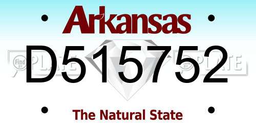 D515752 Arkansas License Plate