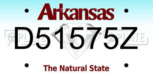 D51575Z Arkansas License Plate