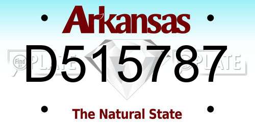 D515787 Arkansas License Plate
