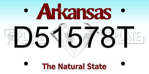 D51578T Arkansas License Plate