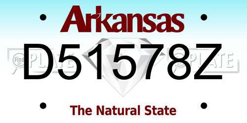 D51578Z Arkansas License Plate