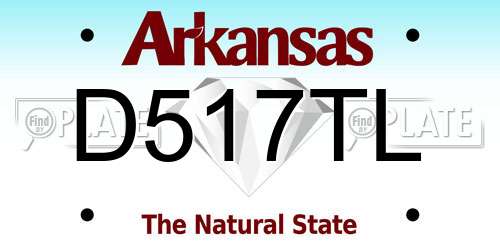 D517TL Arkansas License Plate