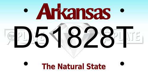 D51828T Arkansas License Plate