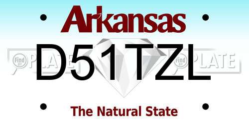 D51TZL Arkansas License Plate